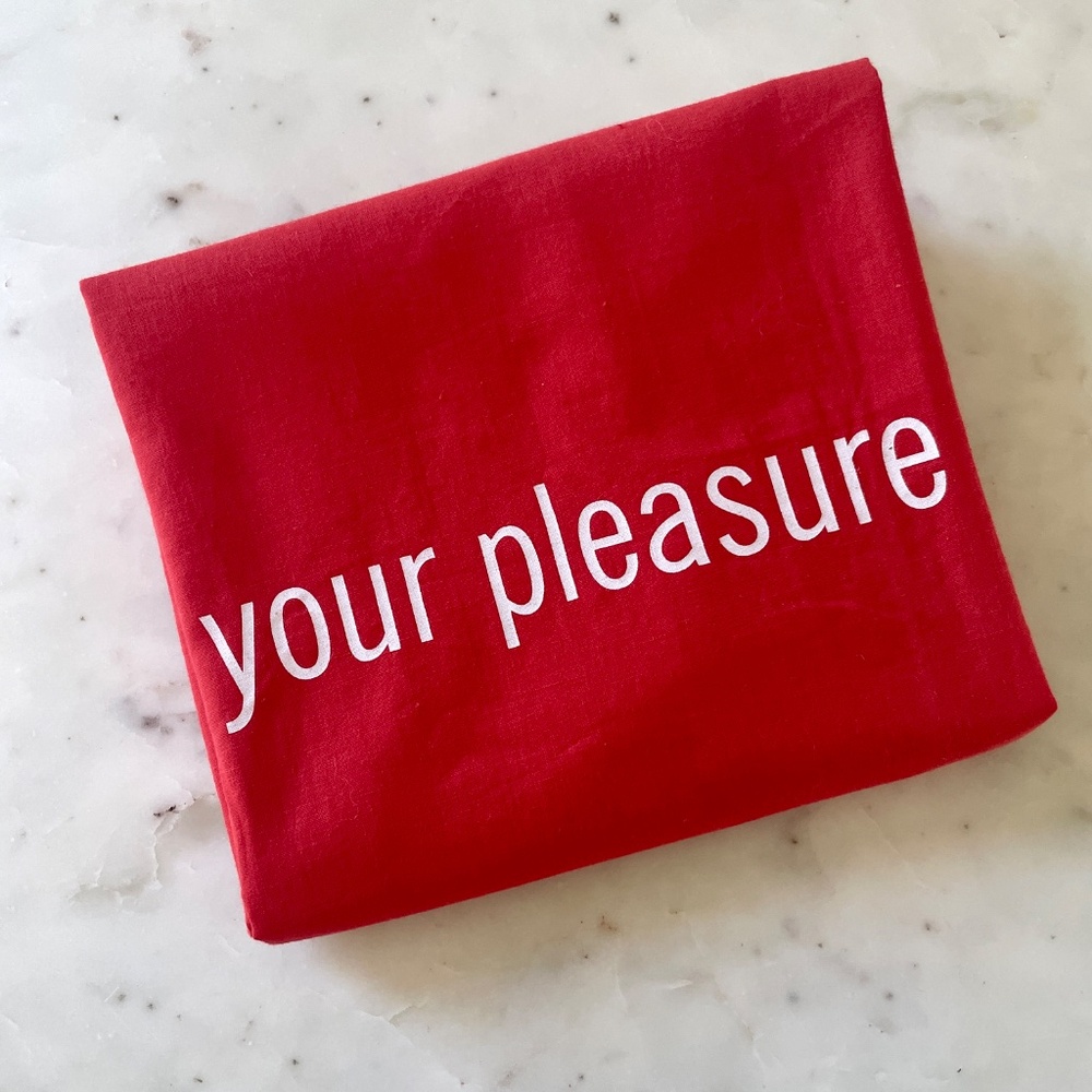 Design Within Reach Charles Eames Quote Large Red Drawstring Bag